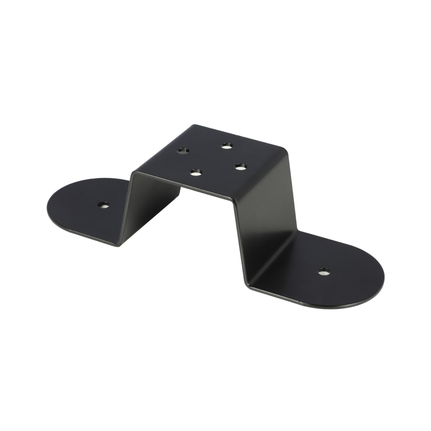 image of a black metal bracket on a white background