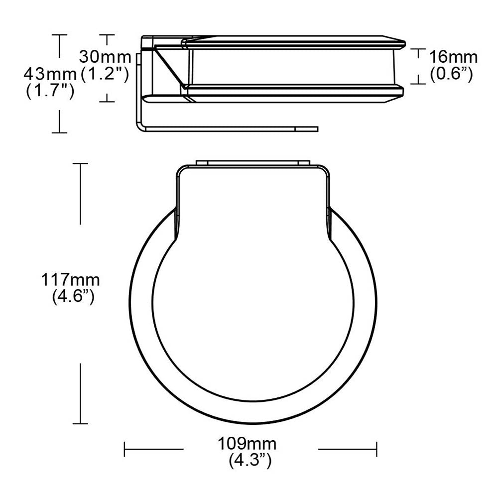 VSWD-C722 strobe light dimensions