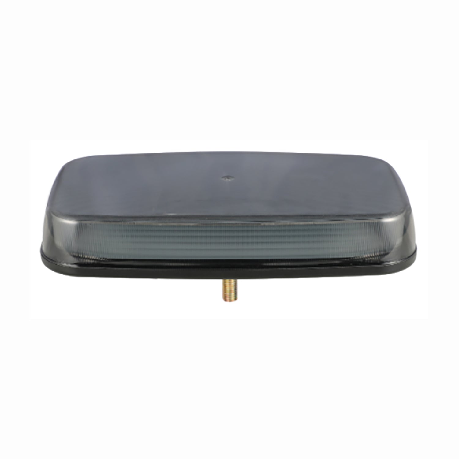Rectangular black light fixture on a white background