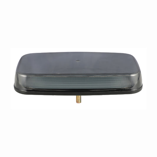 Rectangular black light fixture on a white background
