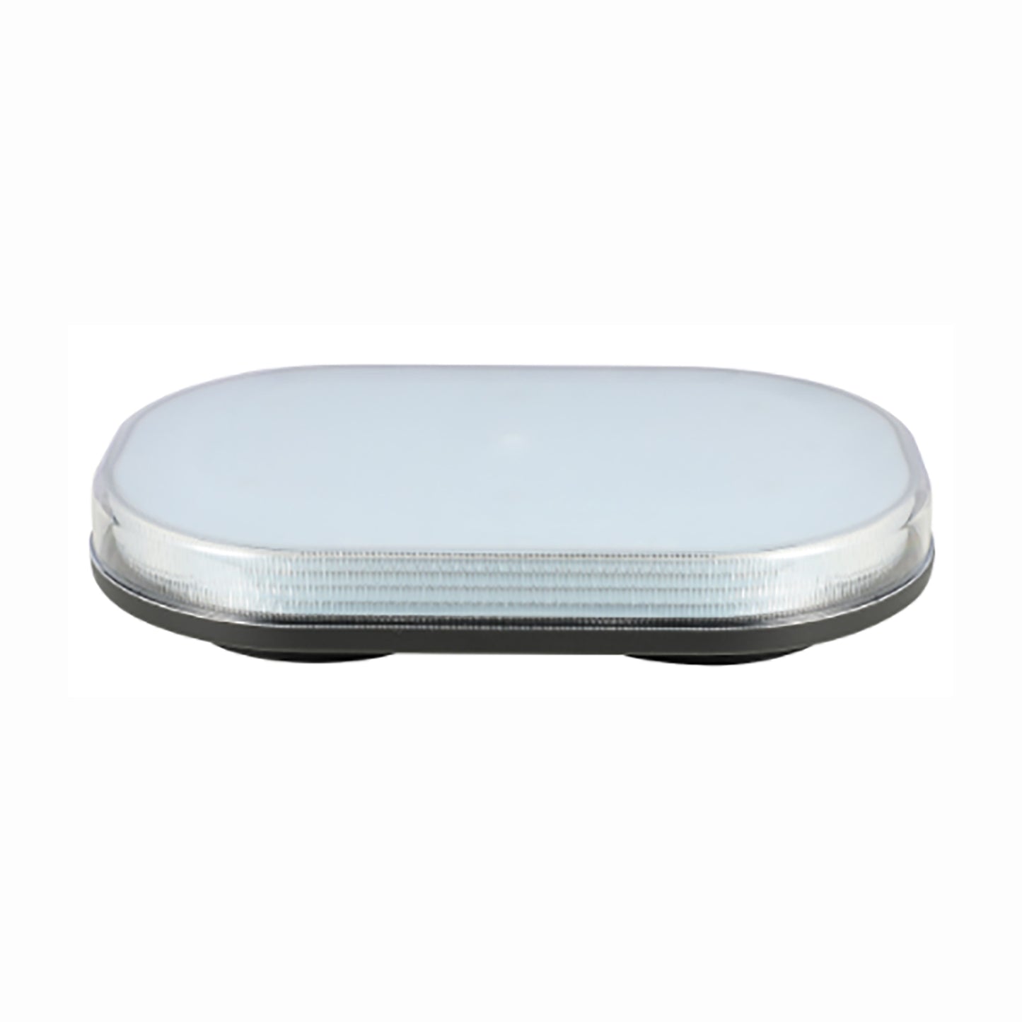 Rectangular light with a light and black casing on a white background