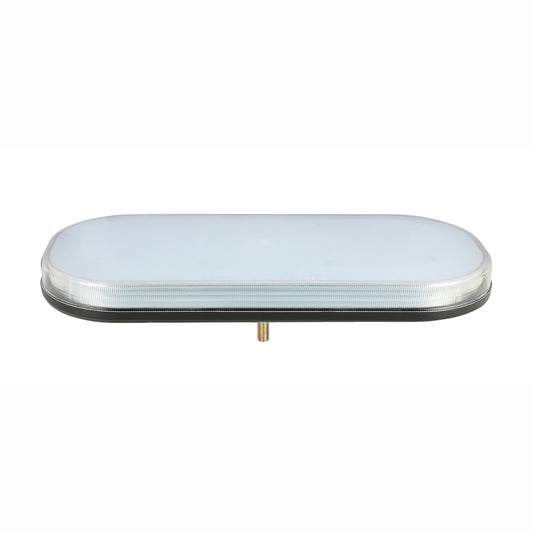 Rectangular light fixture with a metallic finish on a white background