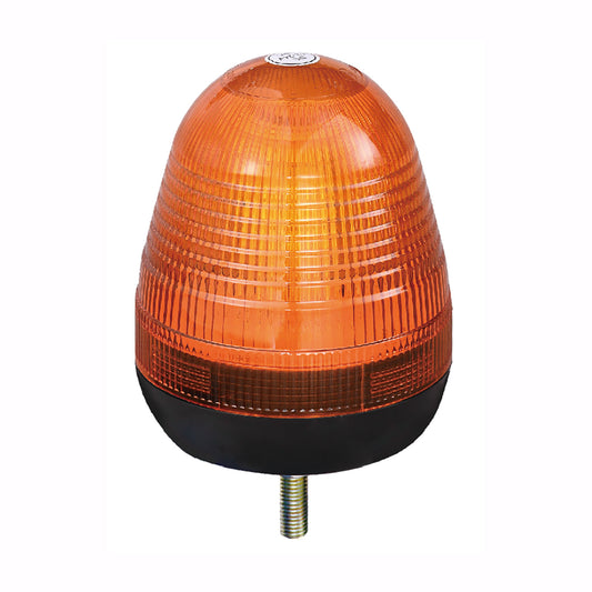 Orange warning light on a white background