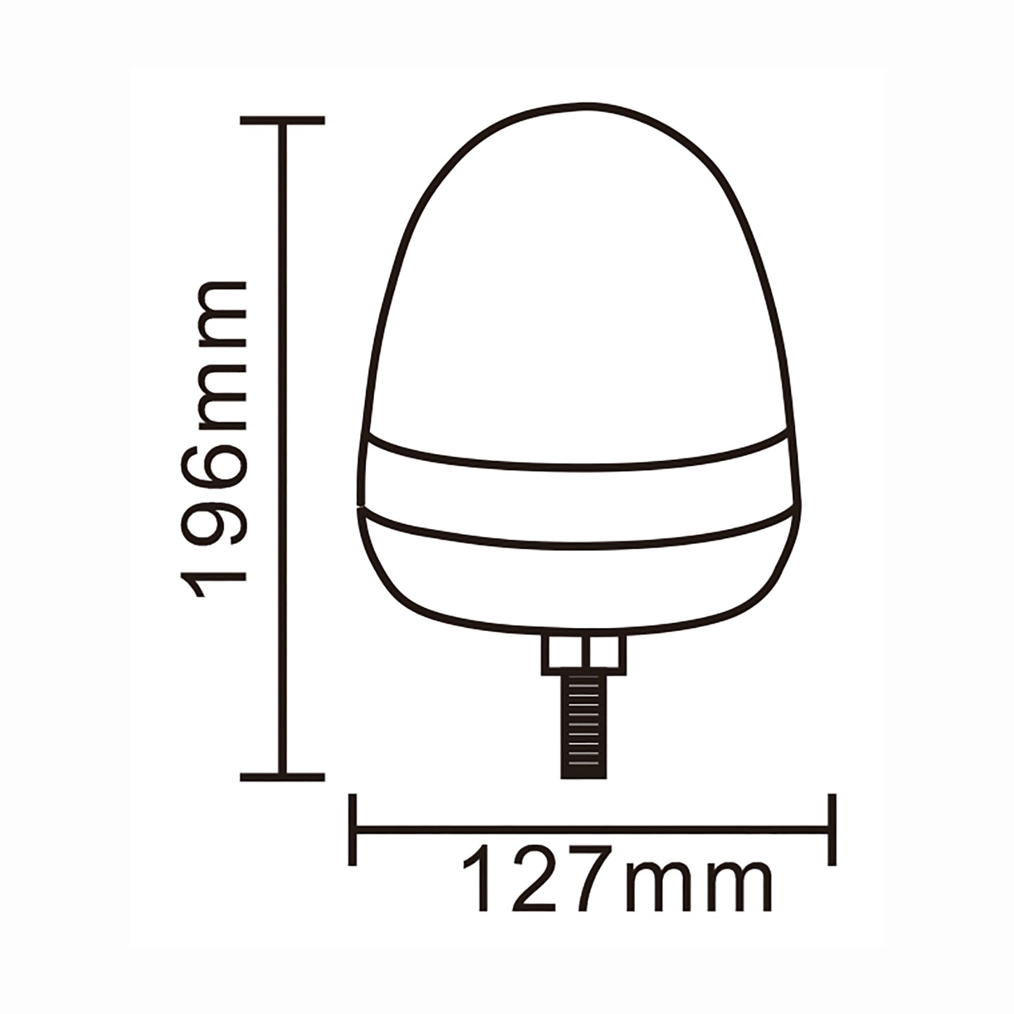 Measurement chart of a cylindrical object with dimensions labeled
