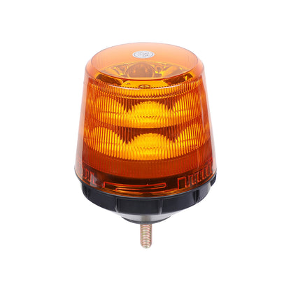 Orange warning light on a white background