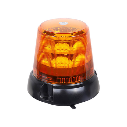 Orange warning light on a white background