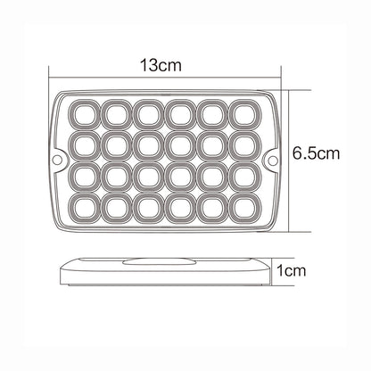 Technical drawing of a light on a white background.