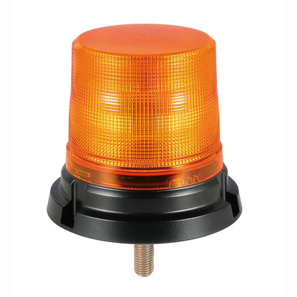 Orange warning light on a white background