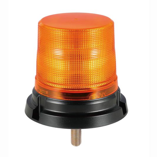 Orange warning light on a white background