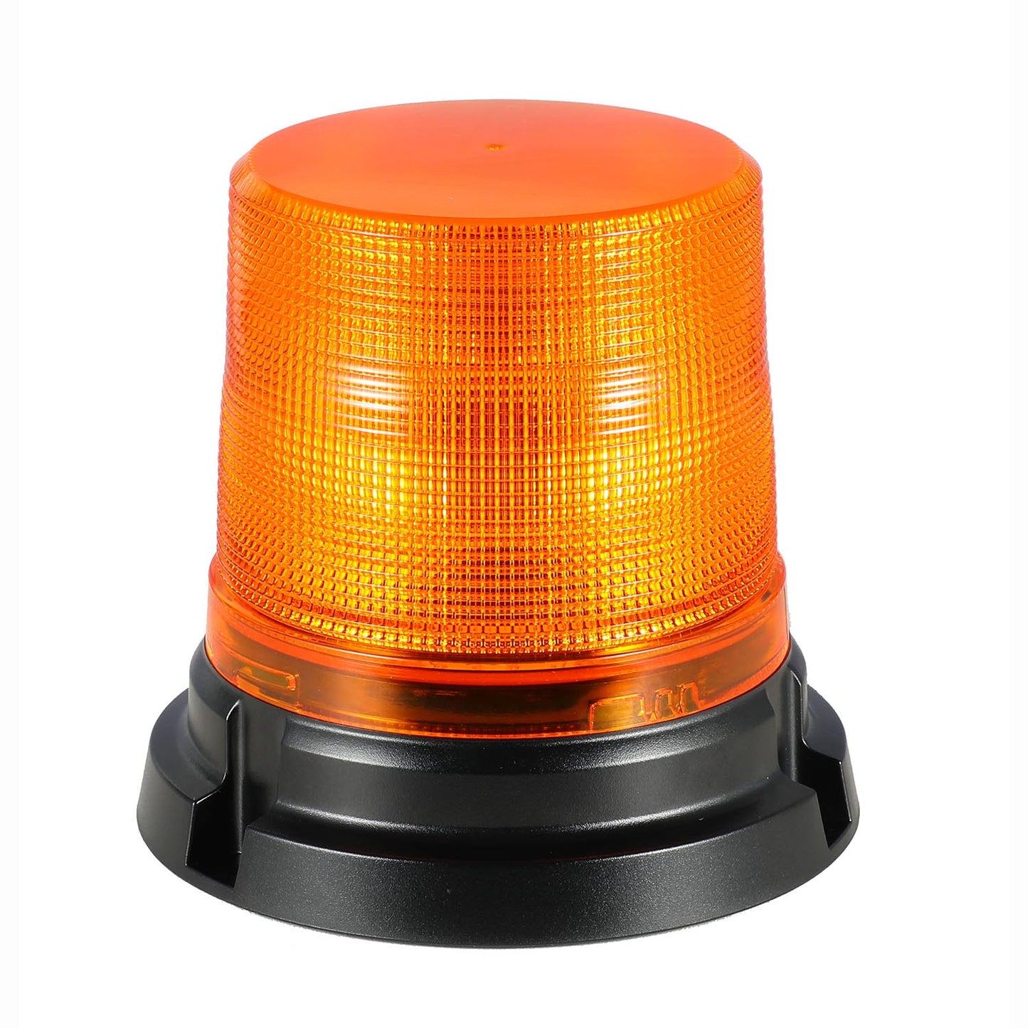 Orange warning light on a white background