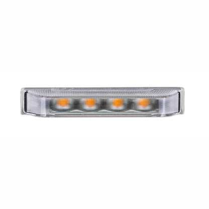 Rectangular LED light bar with four lights on a white background