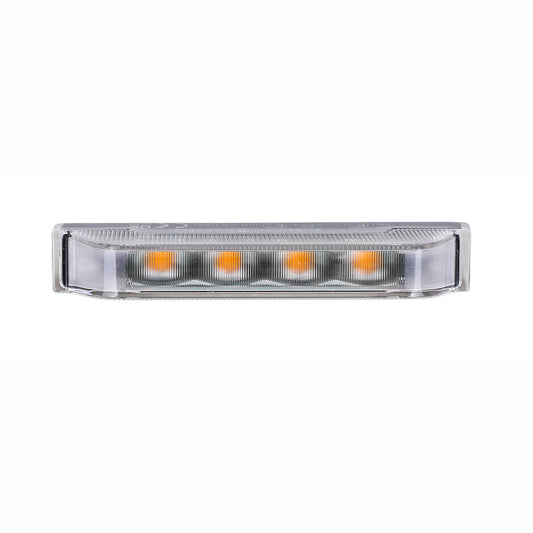Rectangular LED light bar with four lights on a white background