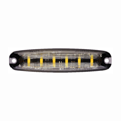 car LED light with yellow accents on a white background