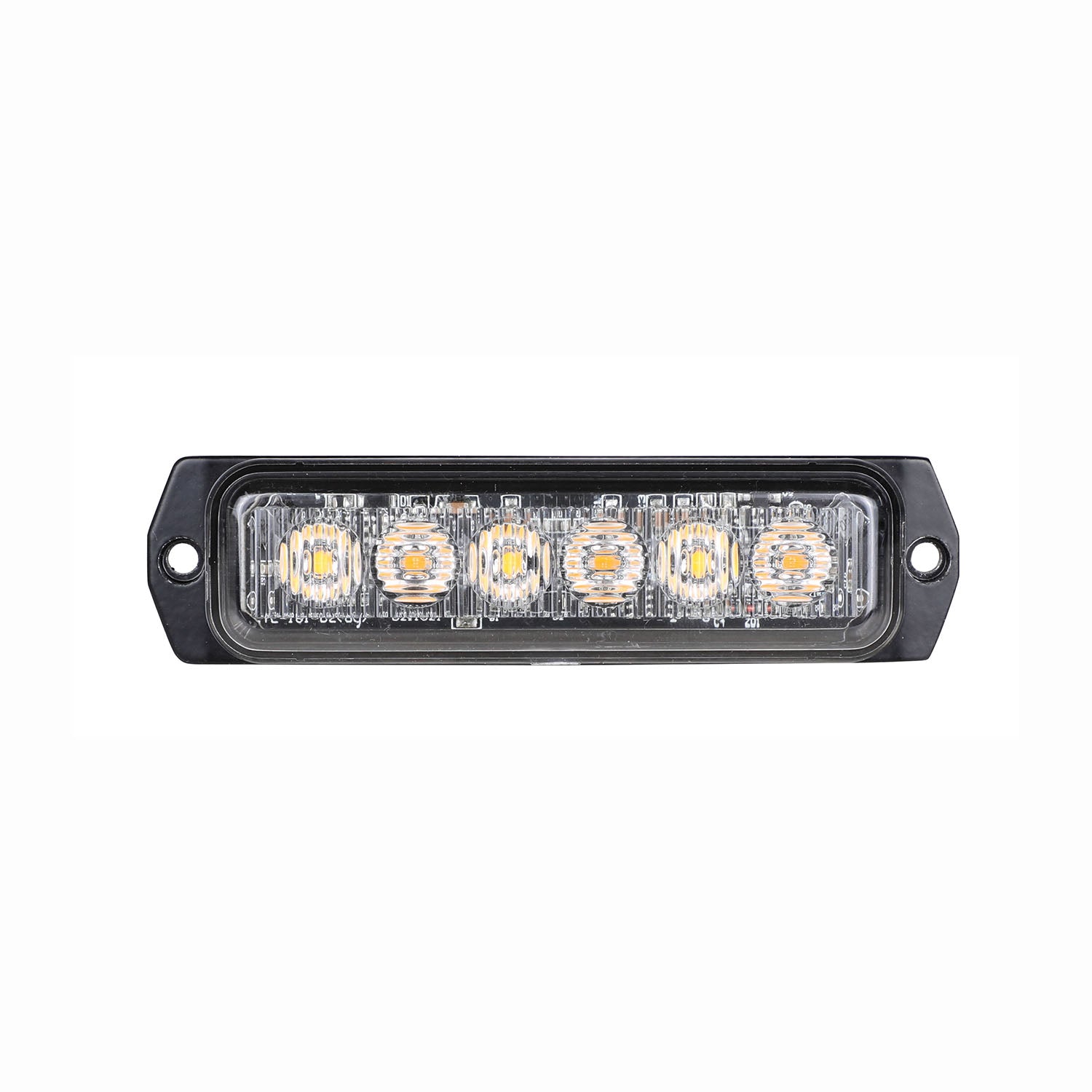 LED light bar with six visible LEDs on a white background