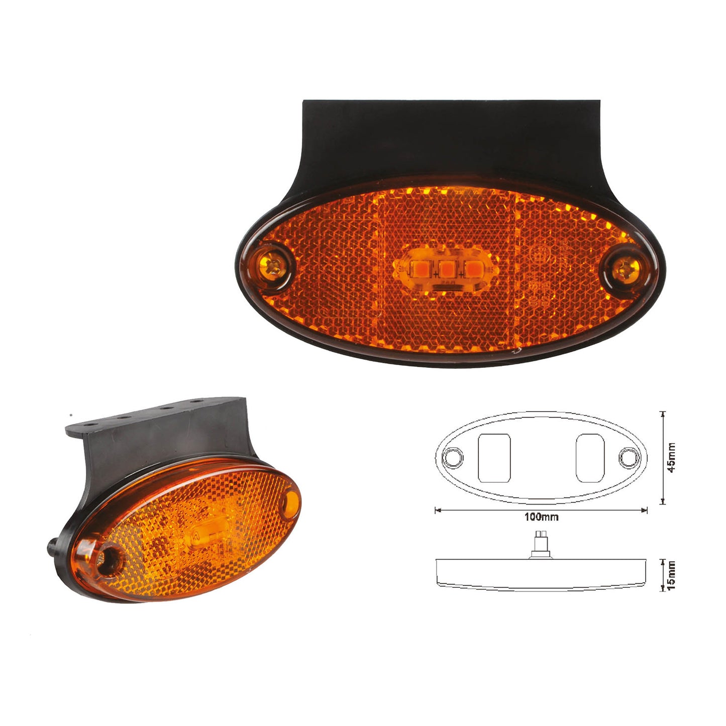 LED light bar with dimensions and color options on a white background