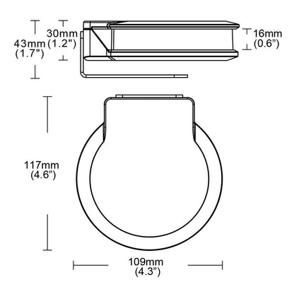 VSWD-C722 strobe light dimensions
