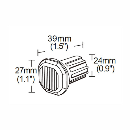 Dimensions of a light fixture