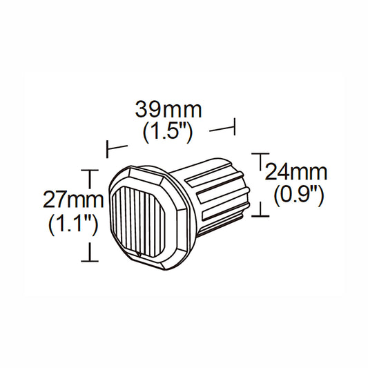 Dimensions of a light fixture