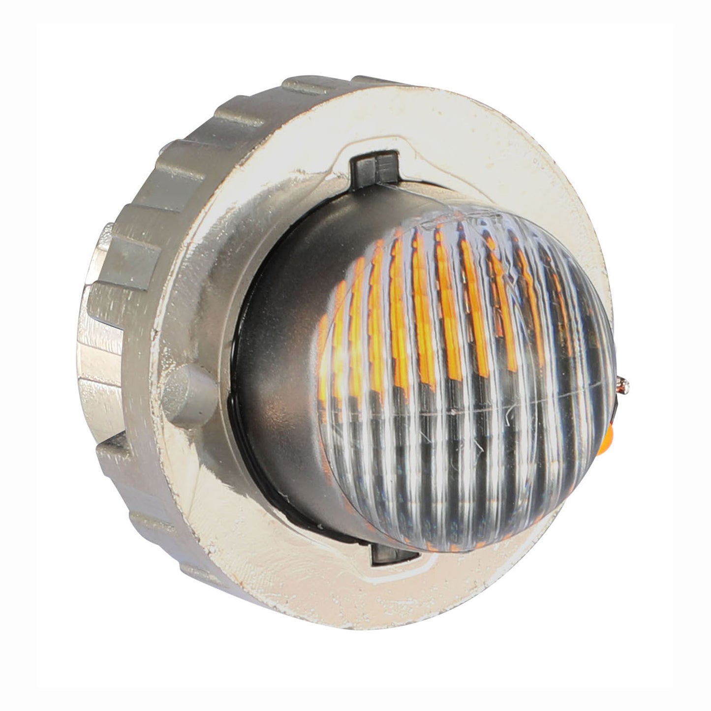 Warning light on a white background