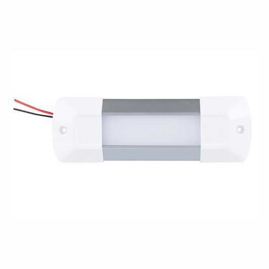 Rectangular light with wires on a white background