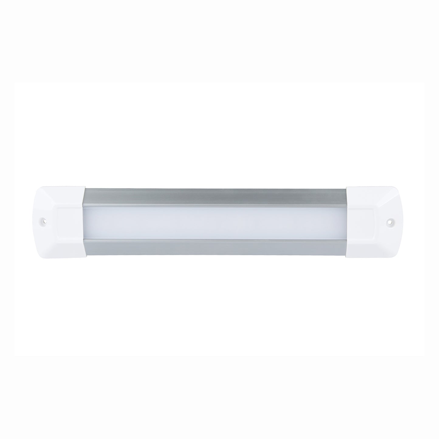 Rectangular light fixture on a white background