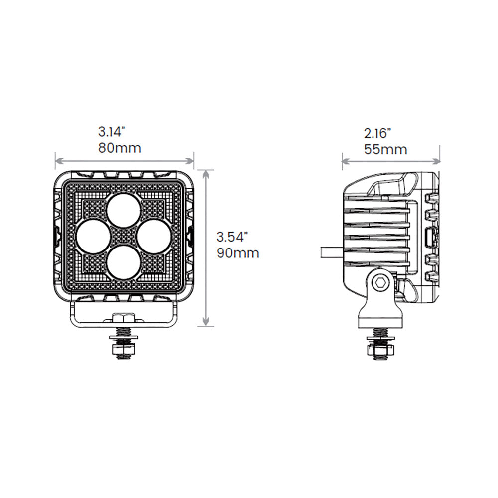 Dimensions of Off Road Odyssey - 3" TWIN KIT 303 on a white background