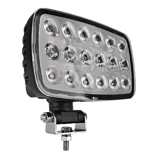 Rectangular LED work light with multiple bulbs on a white background