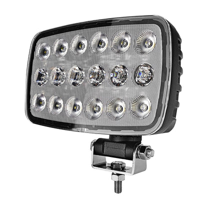 Rectangular LED work light with multiple bulbs on a white background
