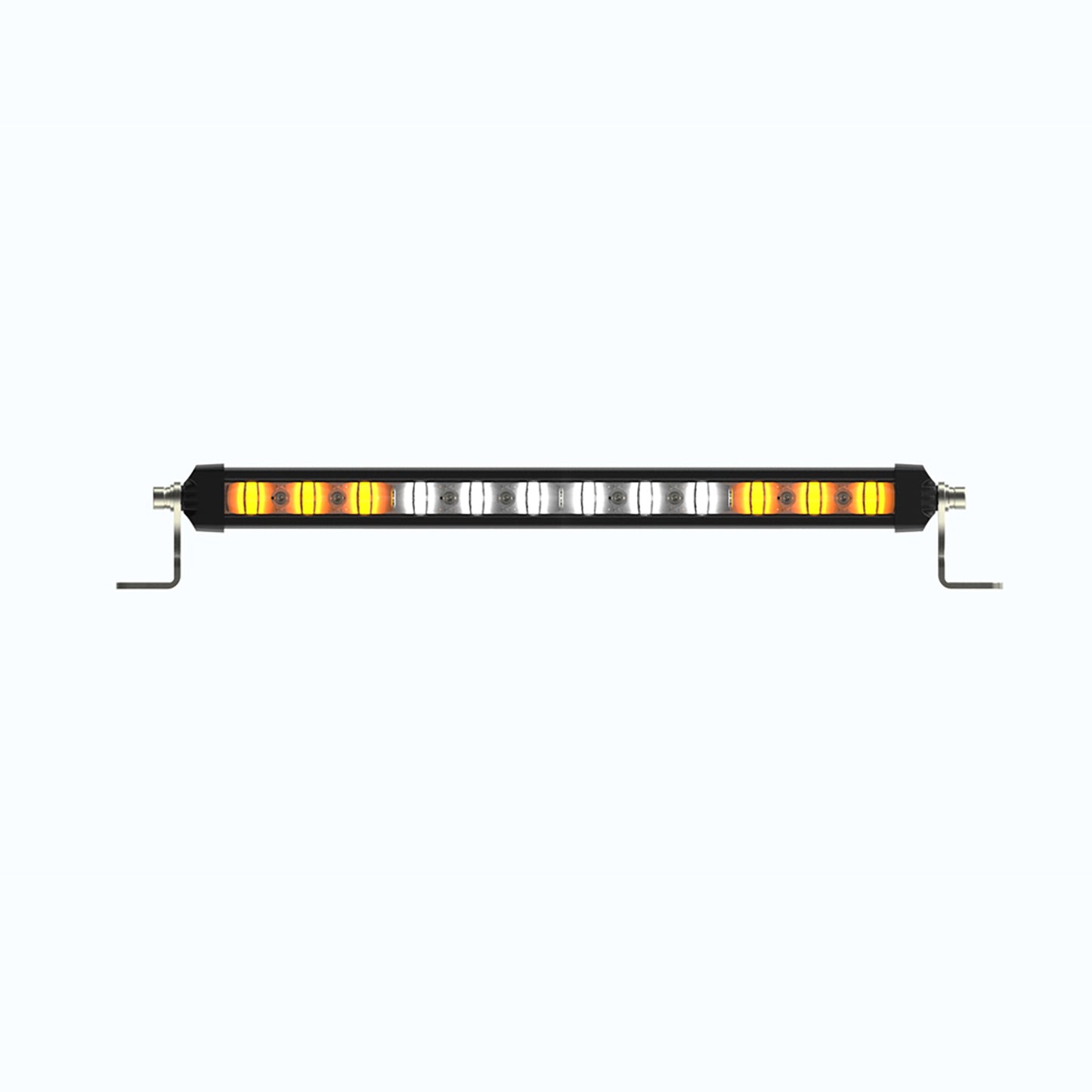 LED light bar with red and yellow lights on a white background