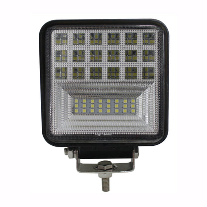 LED work light with grid pattern on a white background