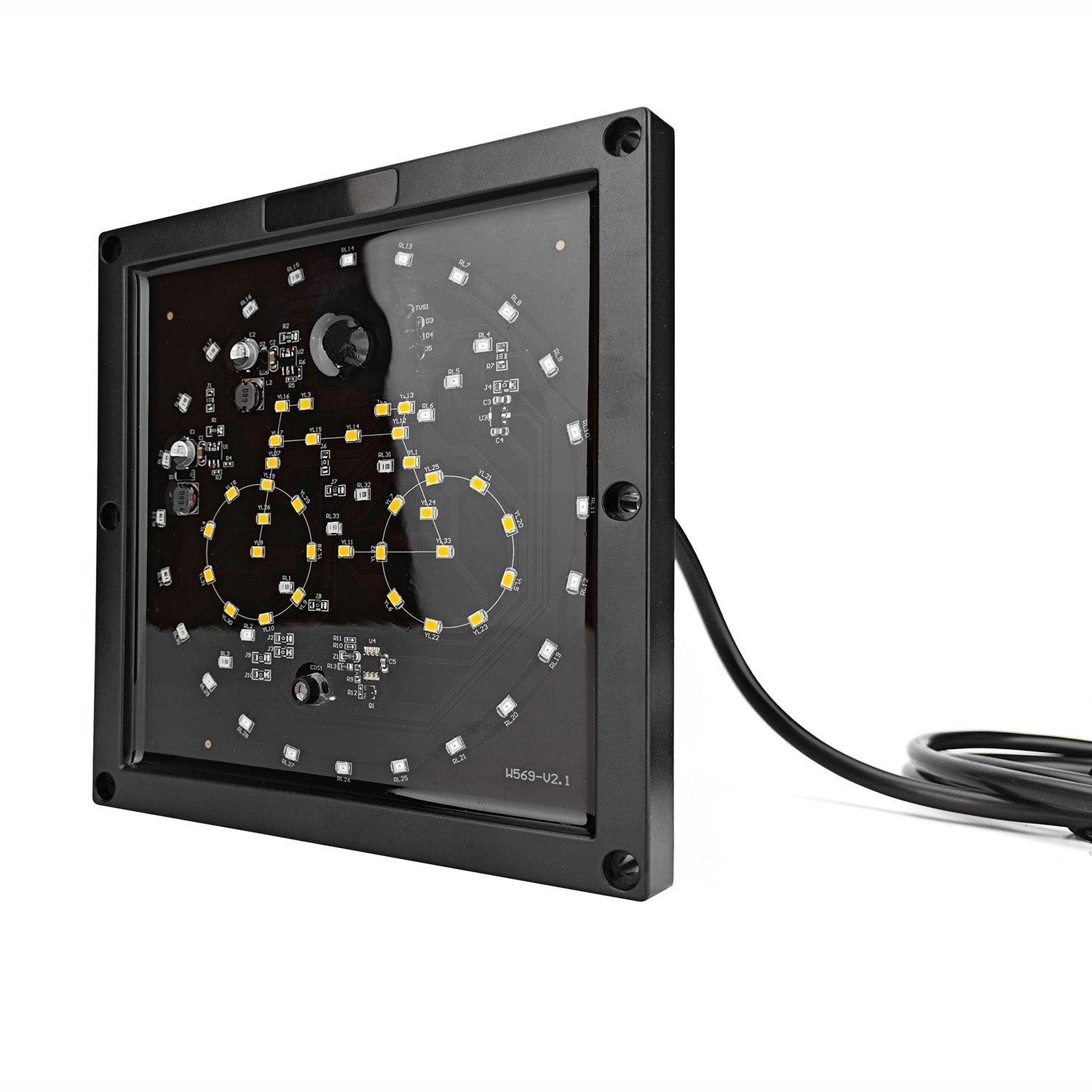 Cycle warning light on a white background