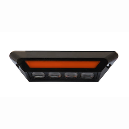 Black LED light bar with orange accent on a white background