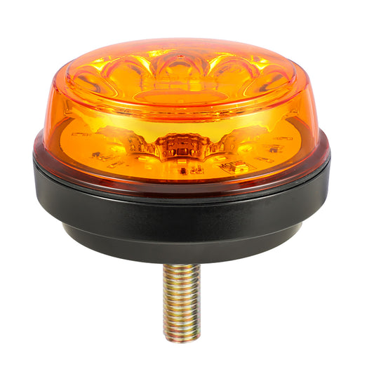 Orange warning light on a white background