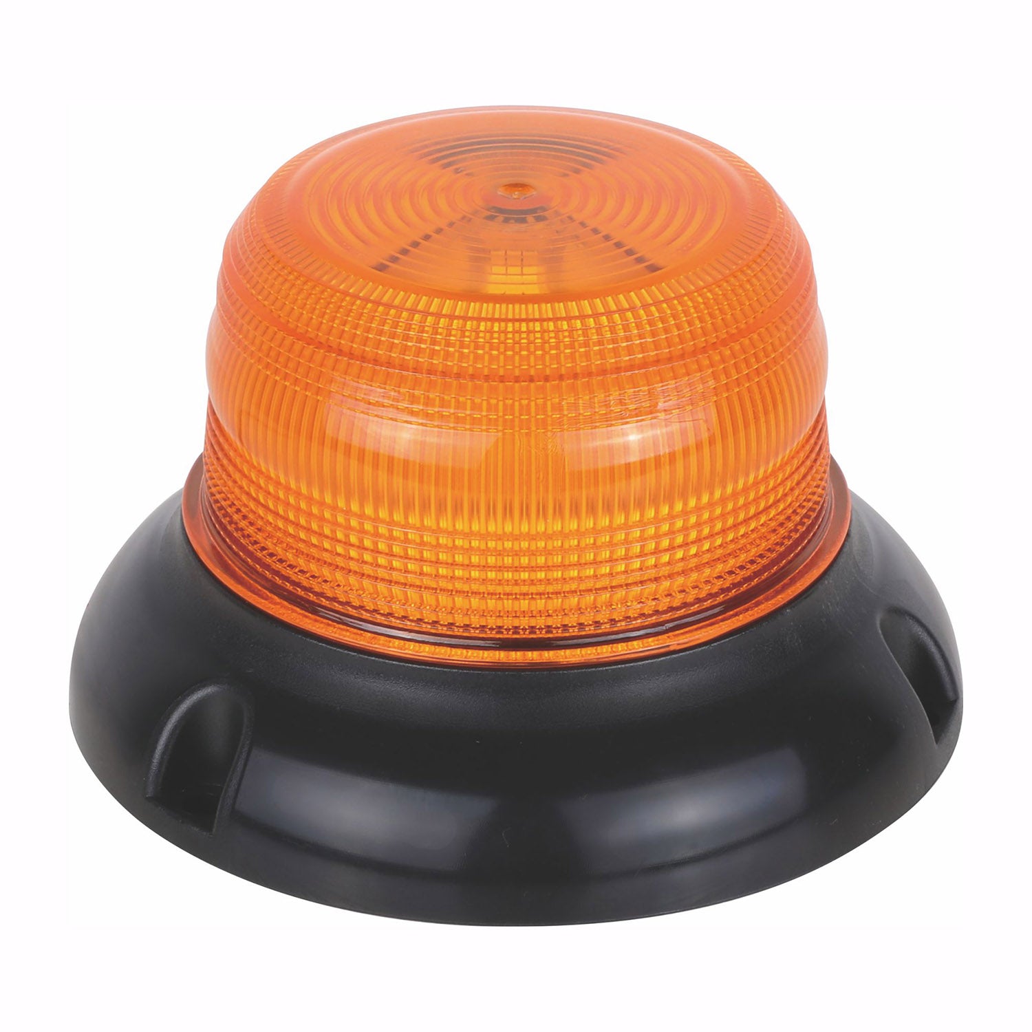 Orange warning light on a white background