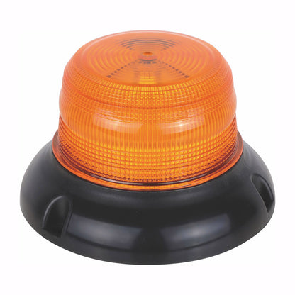 Orange warning light on a white background