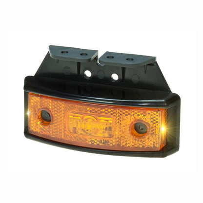 Amber Safety light on a white background