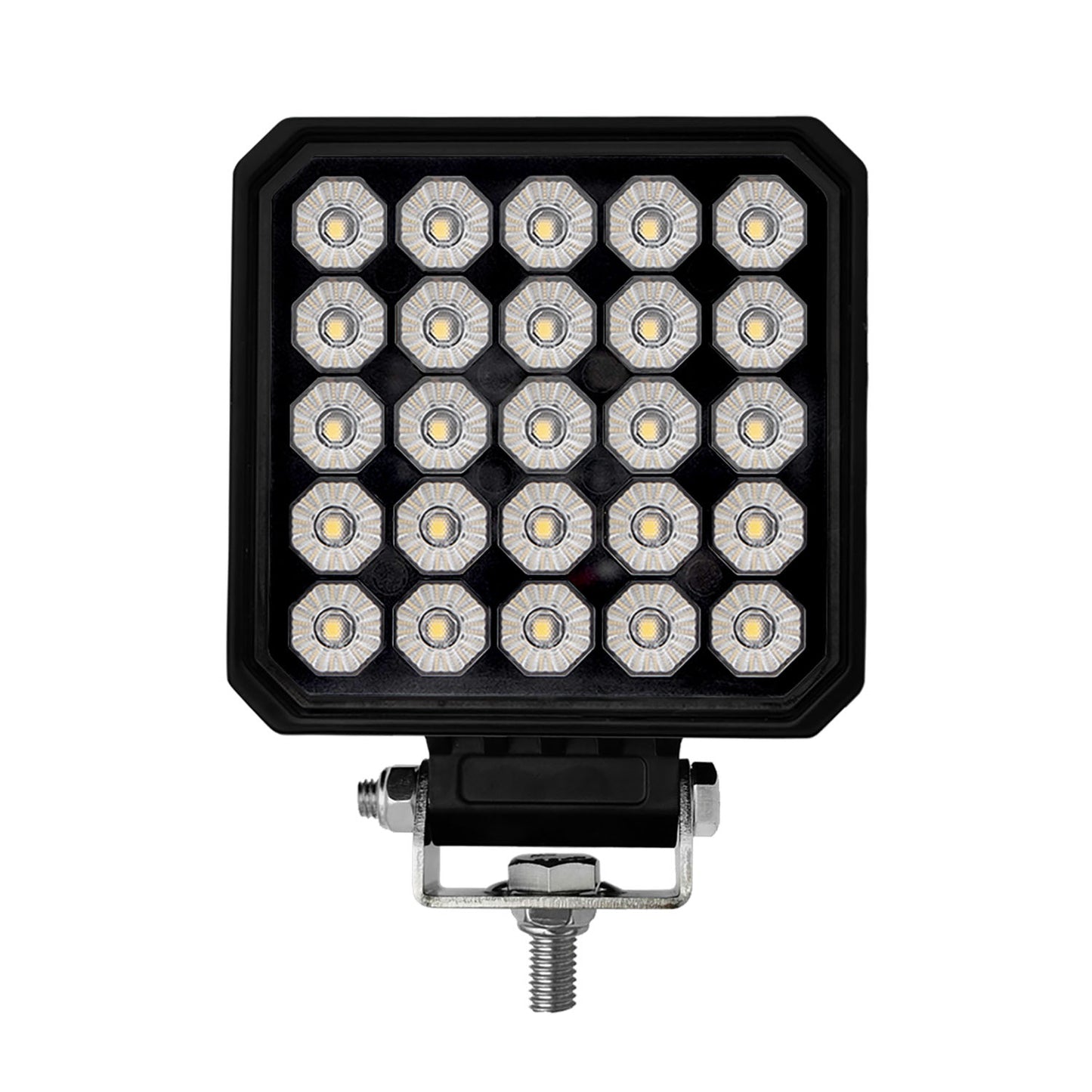 Square LED work light with multiple lights on a white background