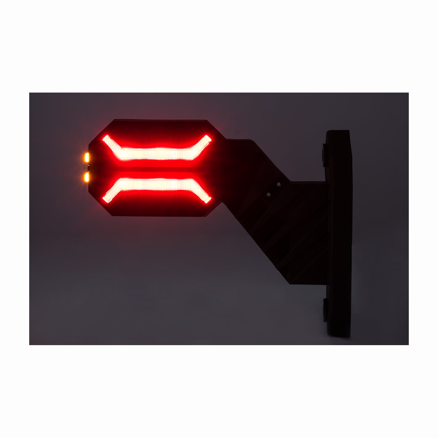Illuminated Vehicle safety light on a white background