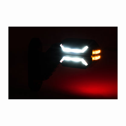 Illuminated Vehicle safety light on a white background