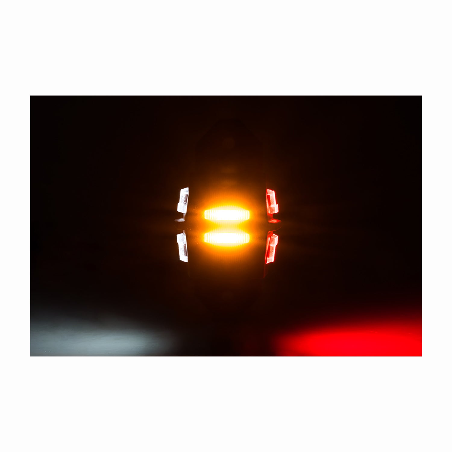Illuminated Vehicle safety light on a white background