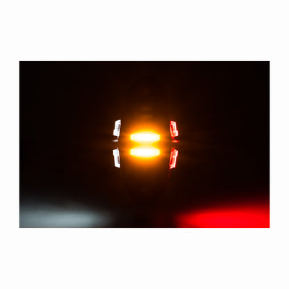 Illuminated Vehicle safety light on a white background