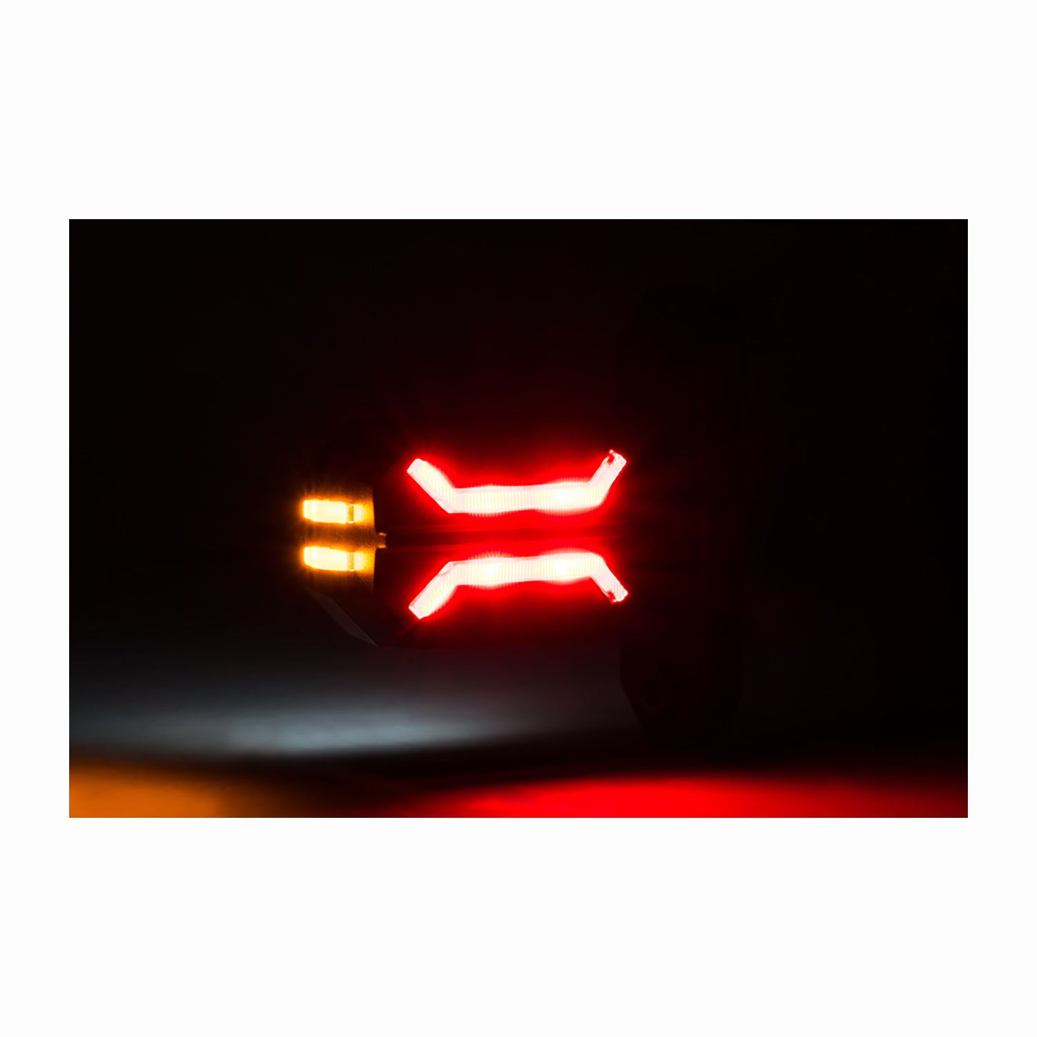 Illuminated Vehicle safety light on a white background
